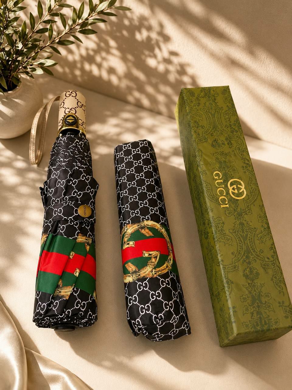 چتر اتومات برند گوچی GUCCIوارداتی پارچه نانو  اورجینال جعبه کادوی