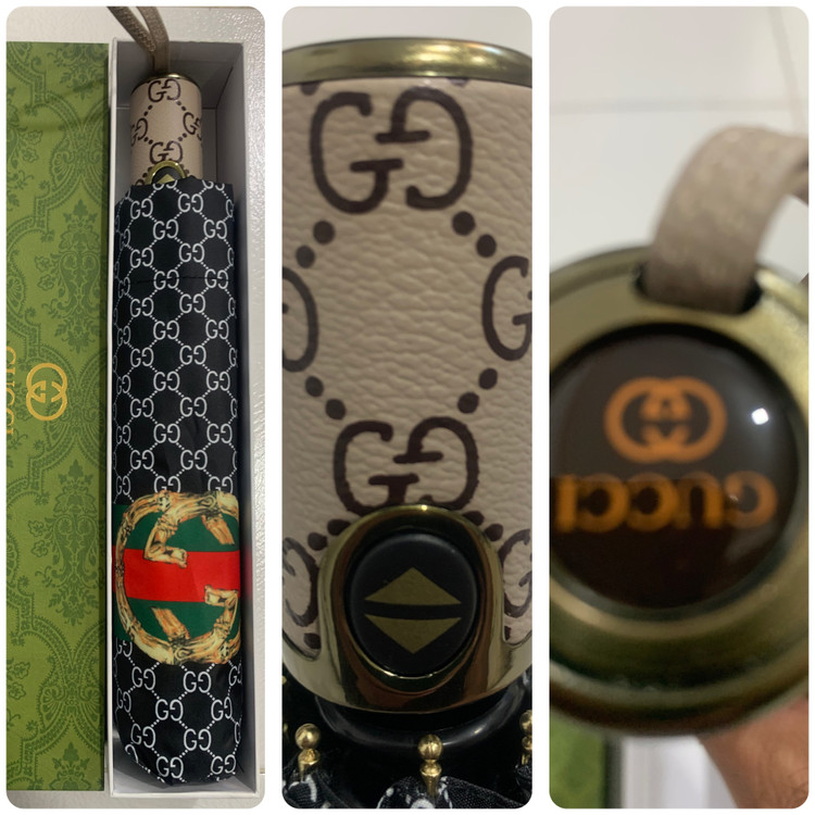 چتر اتومات برند گوچی GUCCIوارداتی پارچه نانو اورجینال جعبه کادوی