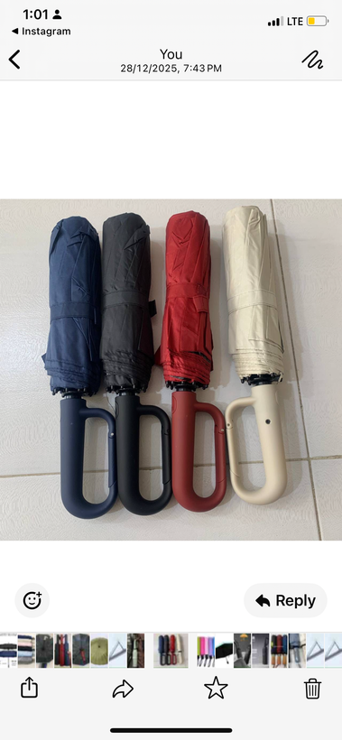 چتر دسته حلقه ای تمام اتومات